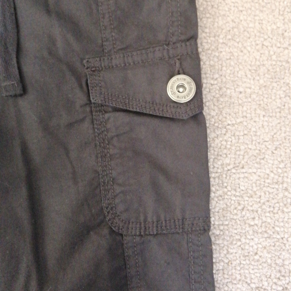 Black cargo style crop pants capris AU 10 - Picture 5 of 10